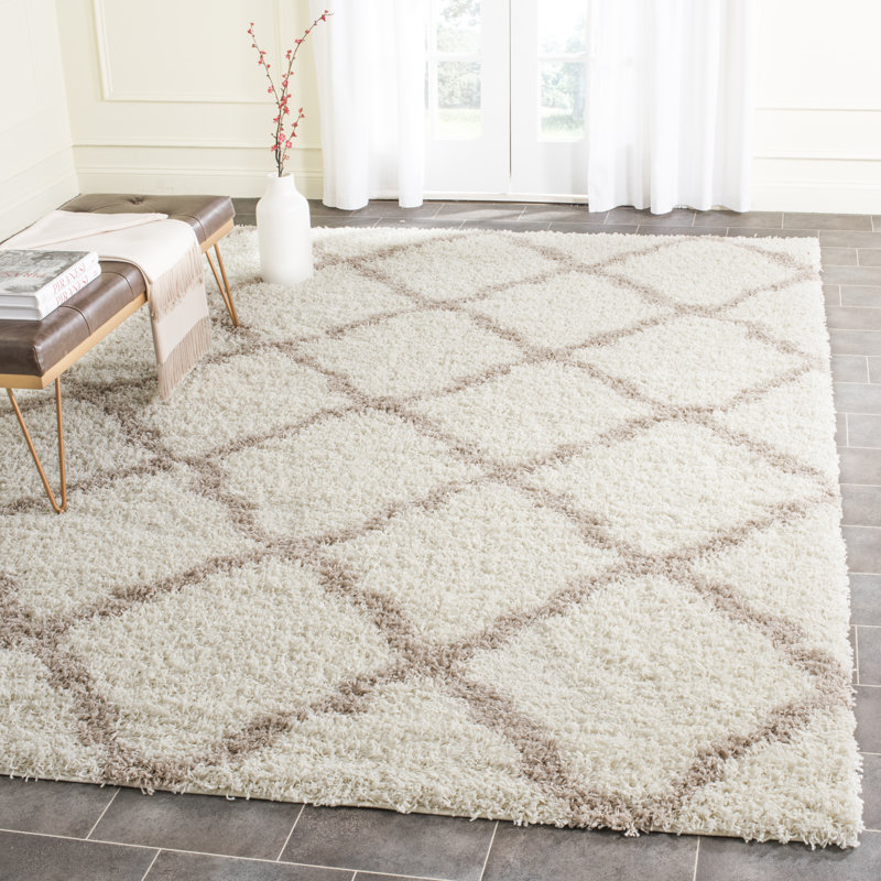 Safavieh Shag Ivory/Beige Area Rug & Reviews Wayfair
